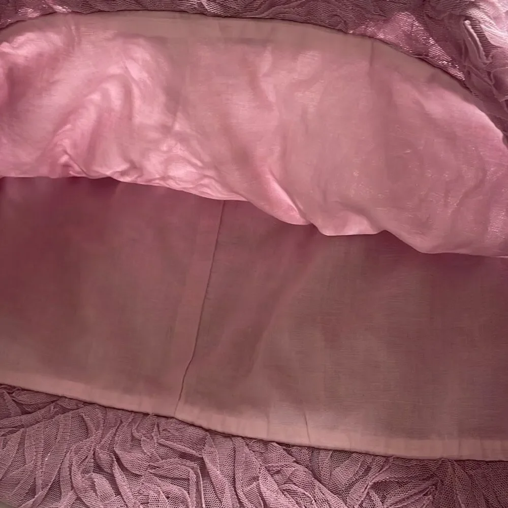 NWT J. Crew Lavender Tulle Rose Mini Skirt - Size 0